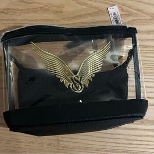 NWT. Victoria's Secret Black and Gold Cosmetic Bag